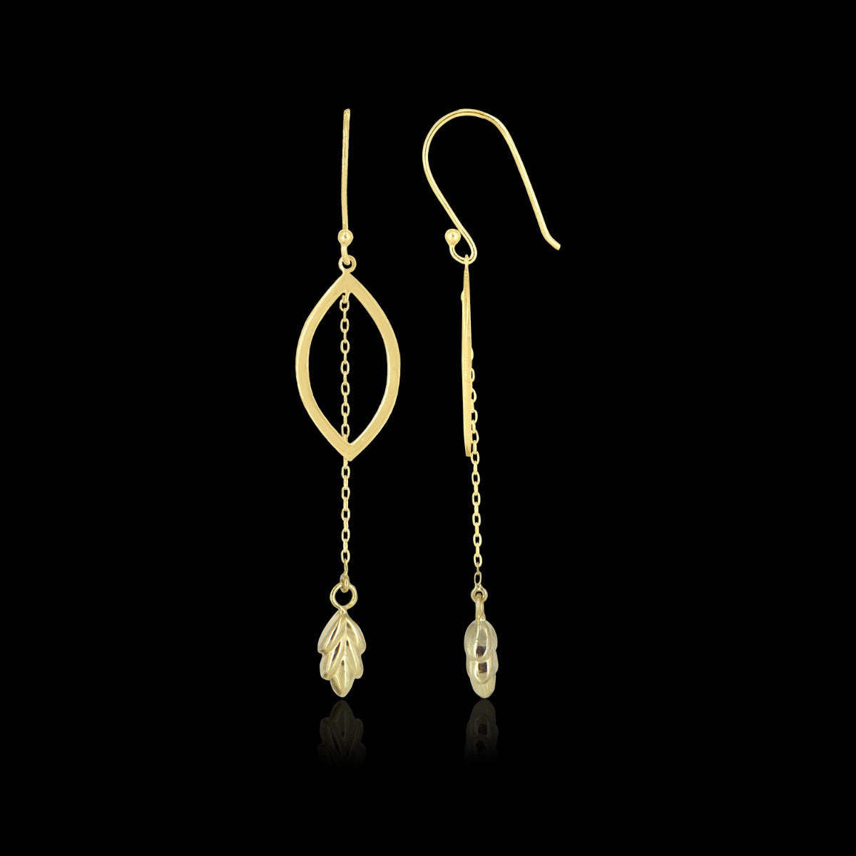 Falling Amira Leaf Drop Earrings