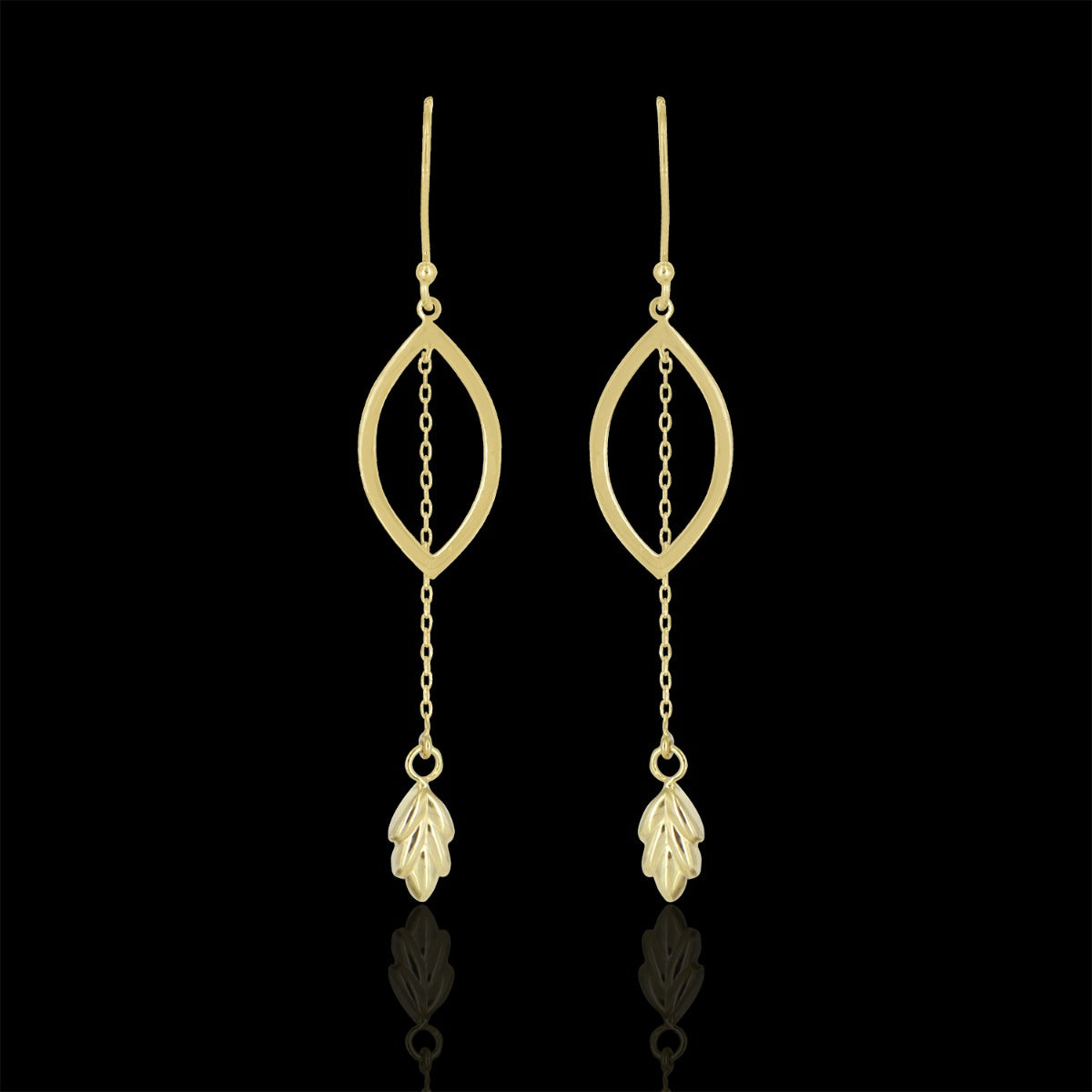 Falling Amira Leaf Drop Earrings