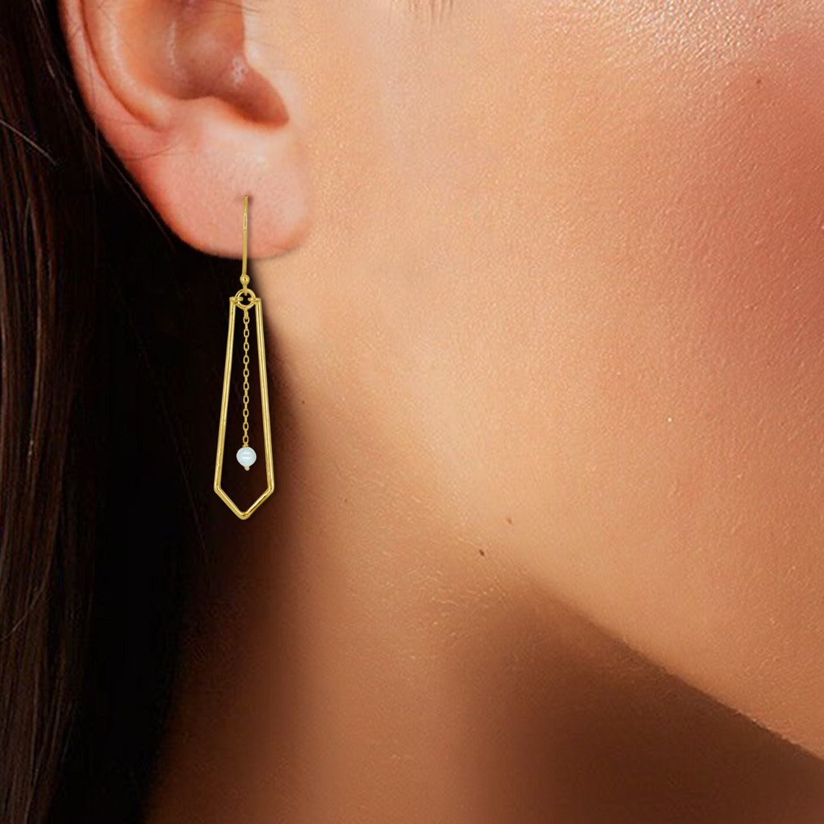 Pearl Dazzle Drop Earrings