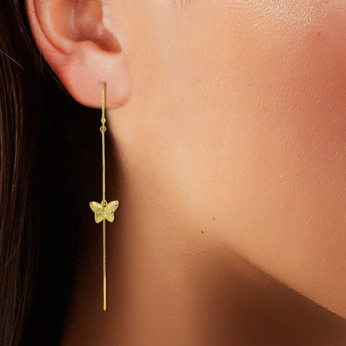 Tiny Butterfly Sui Dhaga Earrings