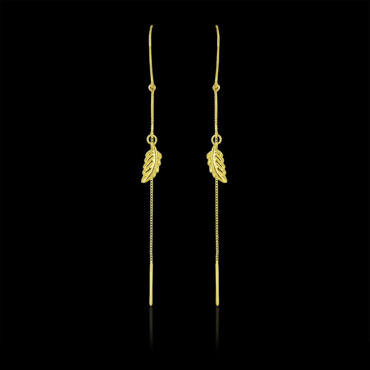 Autumn Leaf Gold Earrings