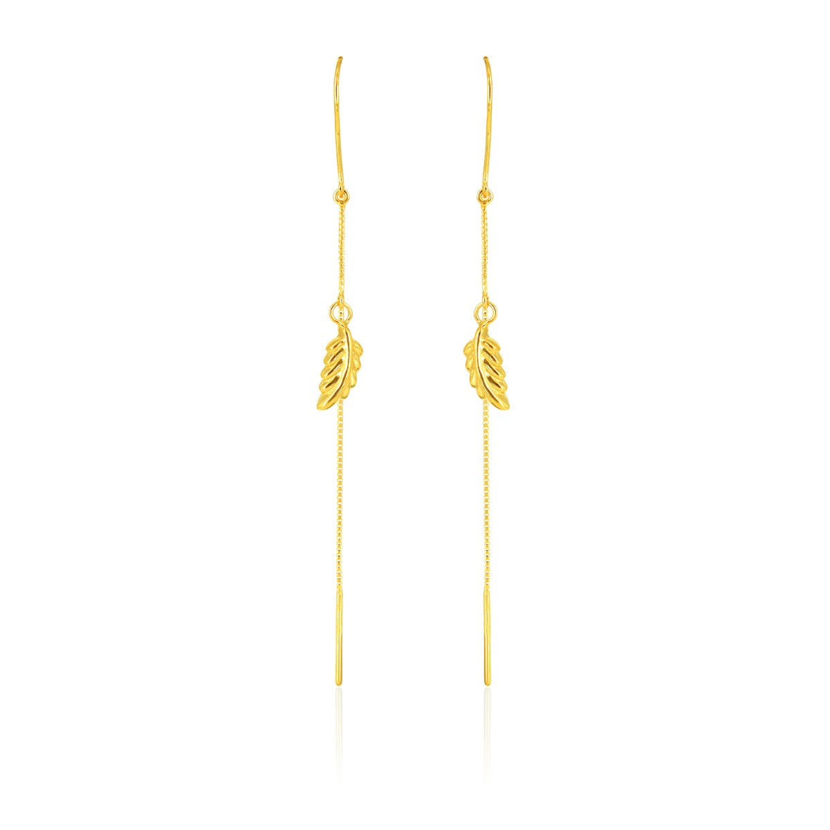 Autumn Leaf Gold Earrings