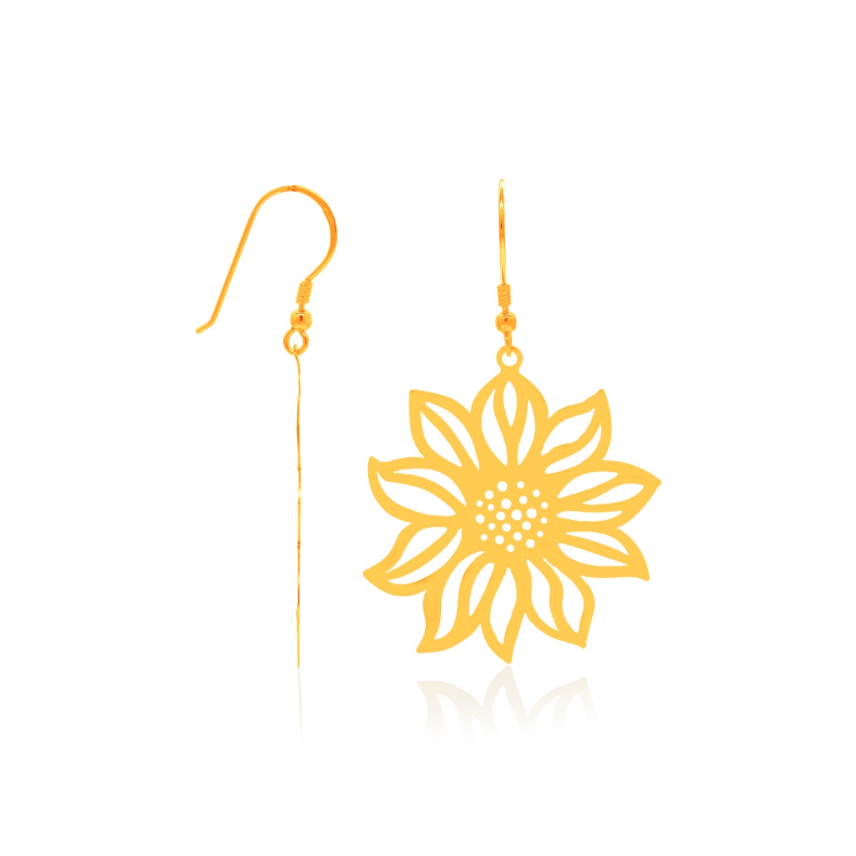 Majestic Sunflower Drop Earrings