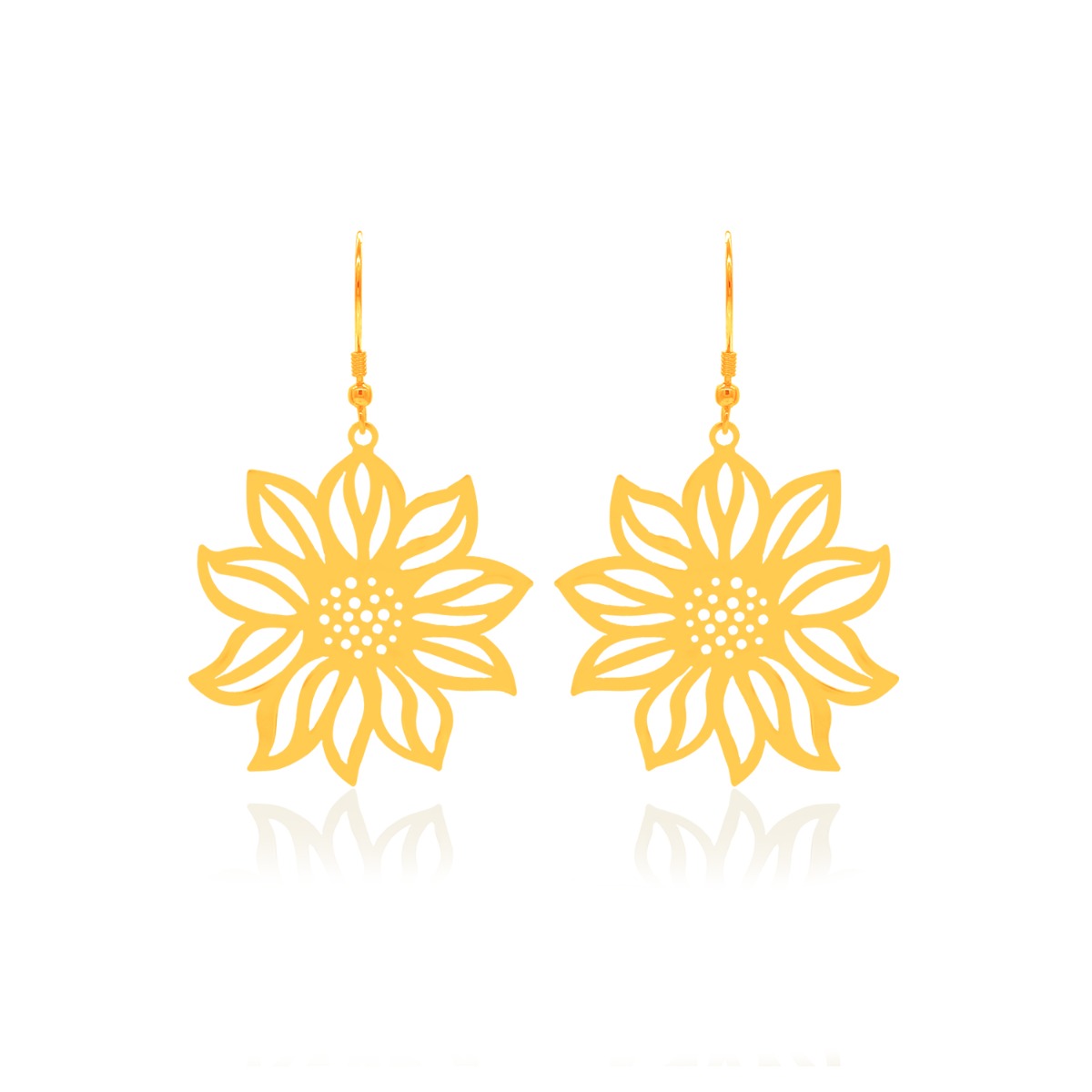 Majestic Sunflower Drop Earrings