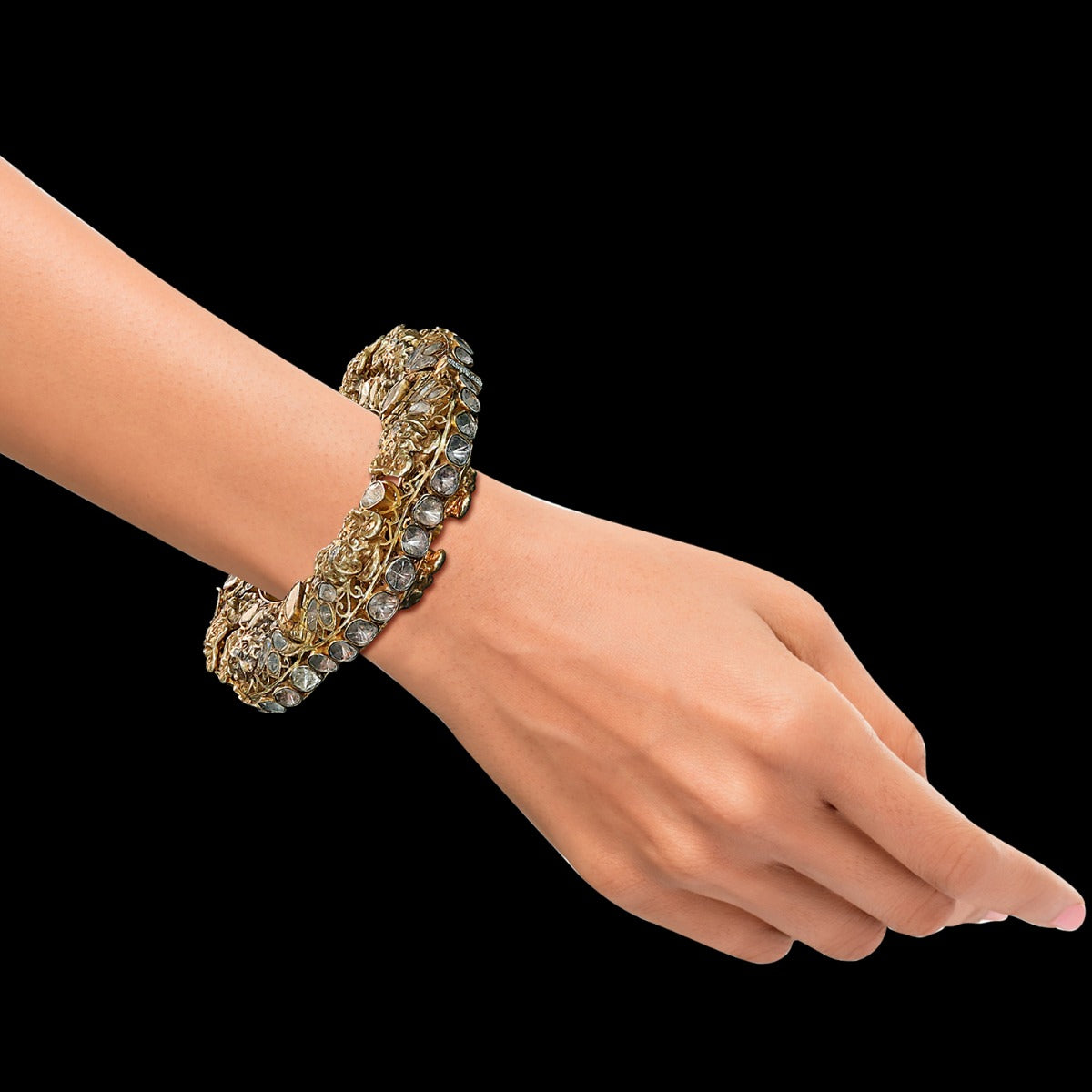 Adela Bloom Loha Polki Bangle