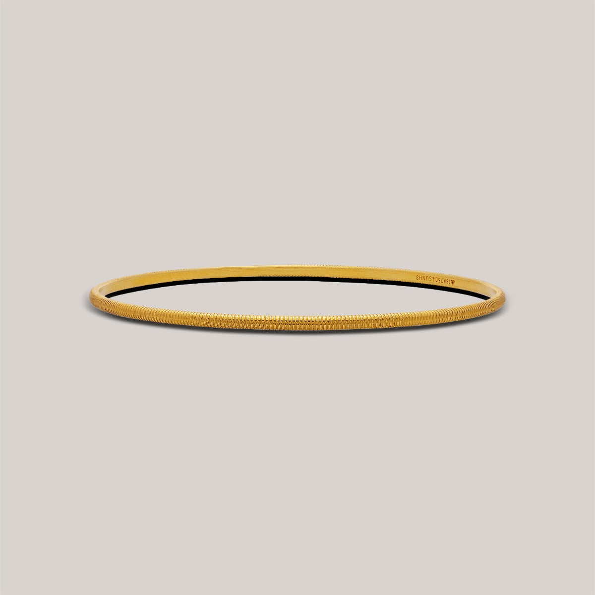Rimmed Gold Bangle