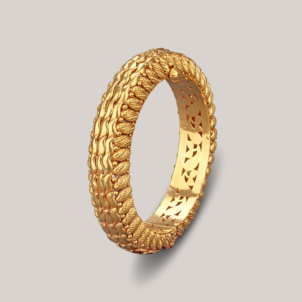 Sea Waves Gold Bangle
