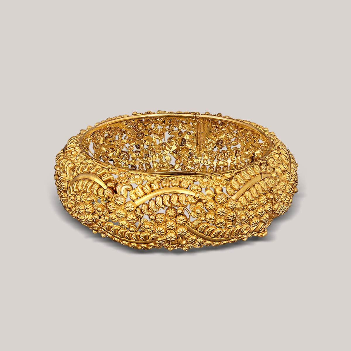 Vine Blossom Gold Bangle