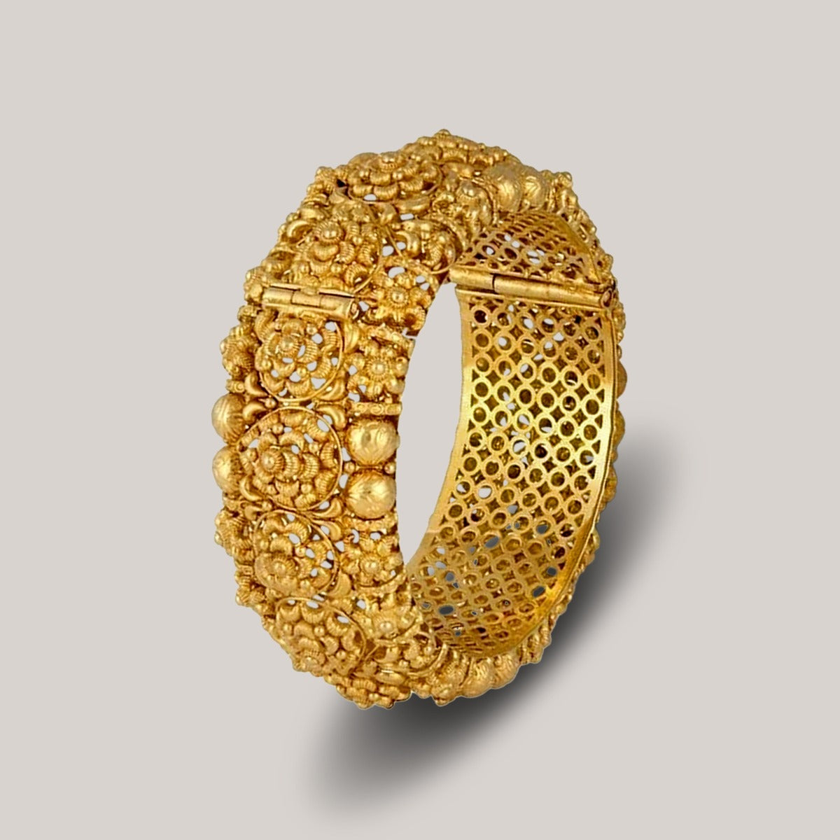 Reticulation Gold Bangle