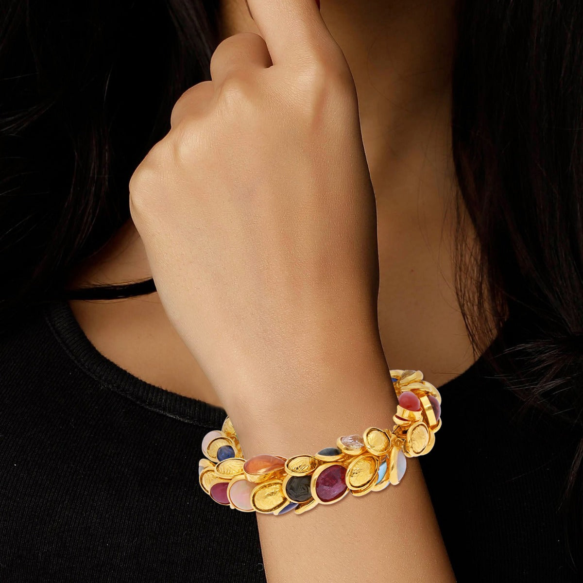 Iris Gold Bangle