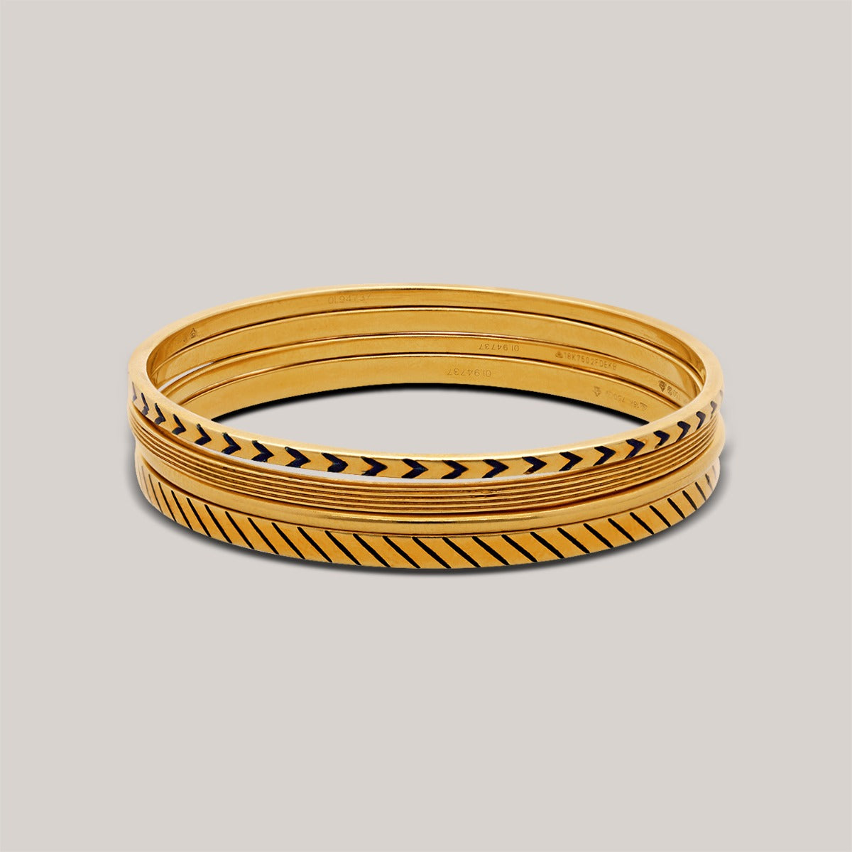 Classic Stackable Gold Bangle Set