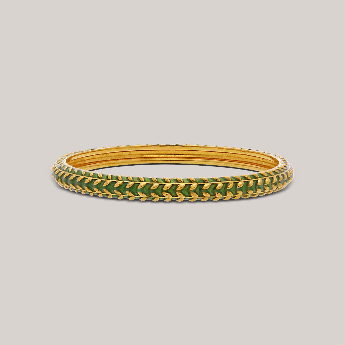 Verre Leaf Gold Bangle