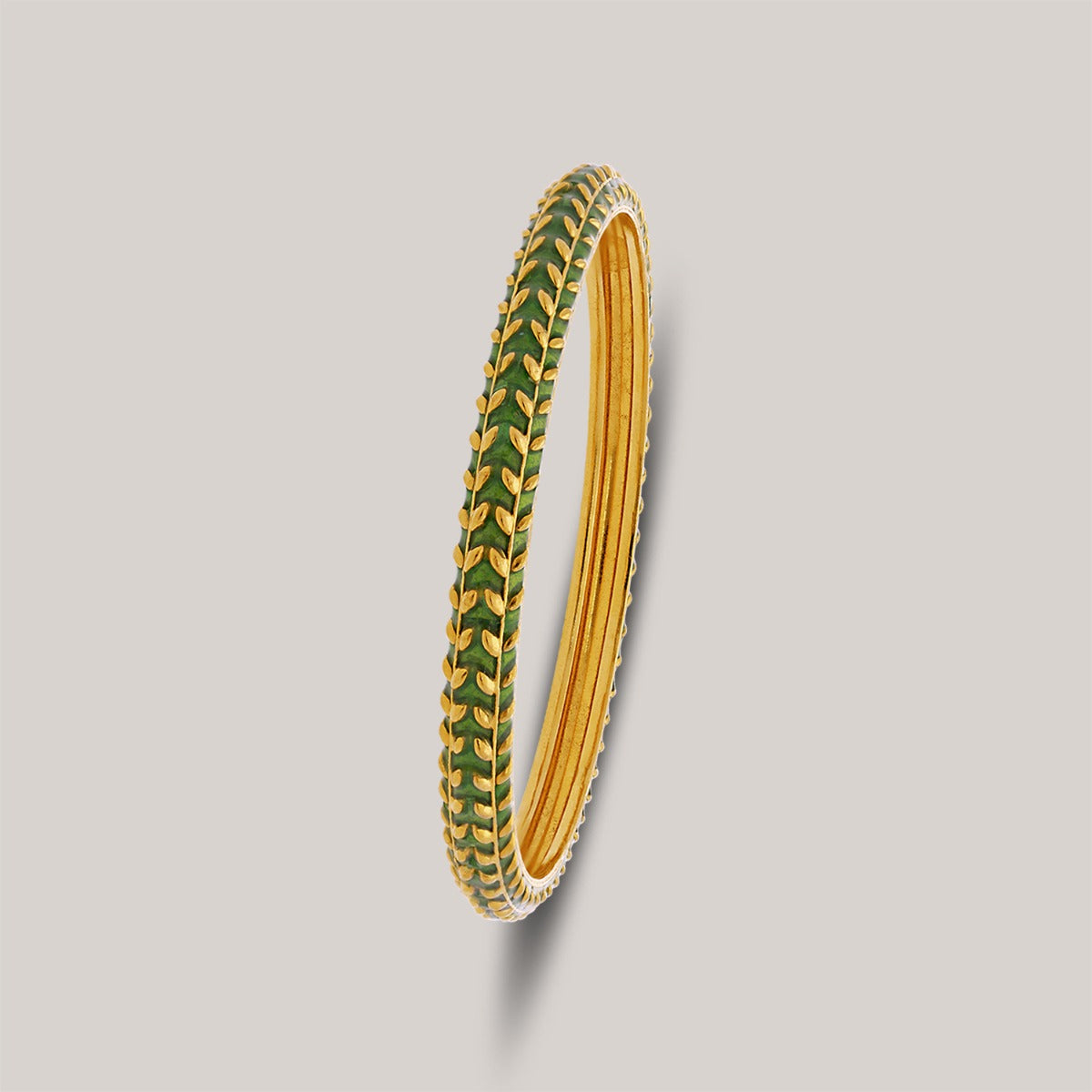 Verre Leaf Gold Bangle