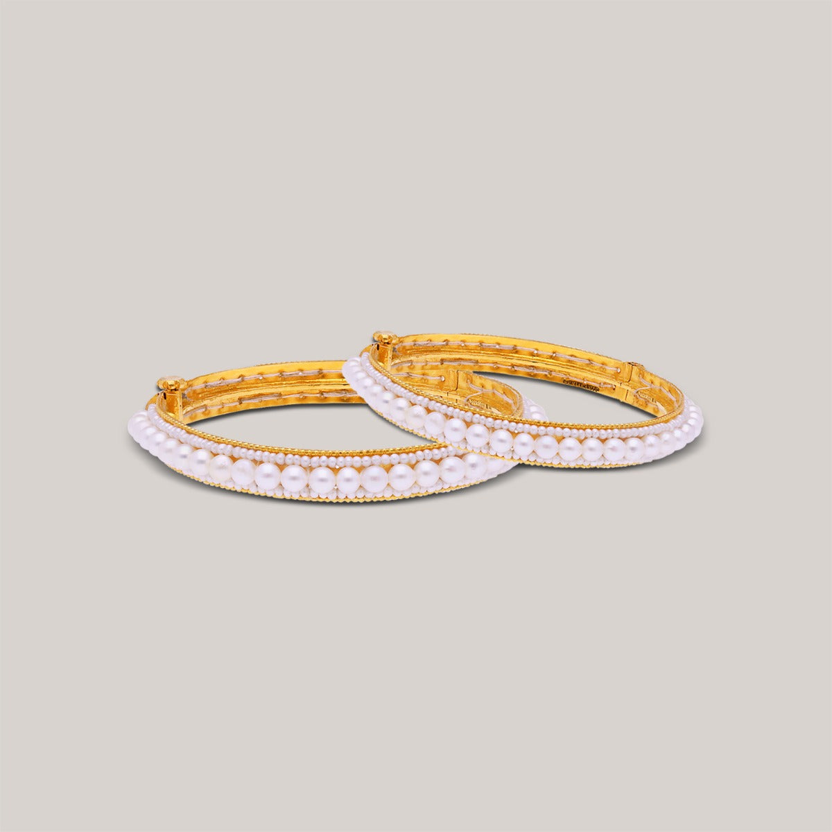 Golden Pearl Gold Bangle Set