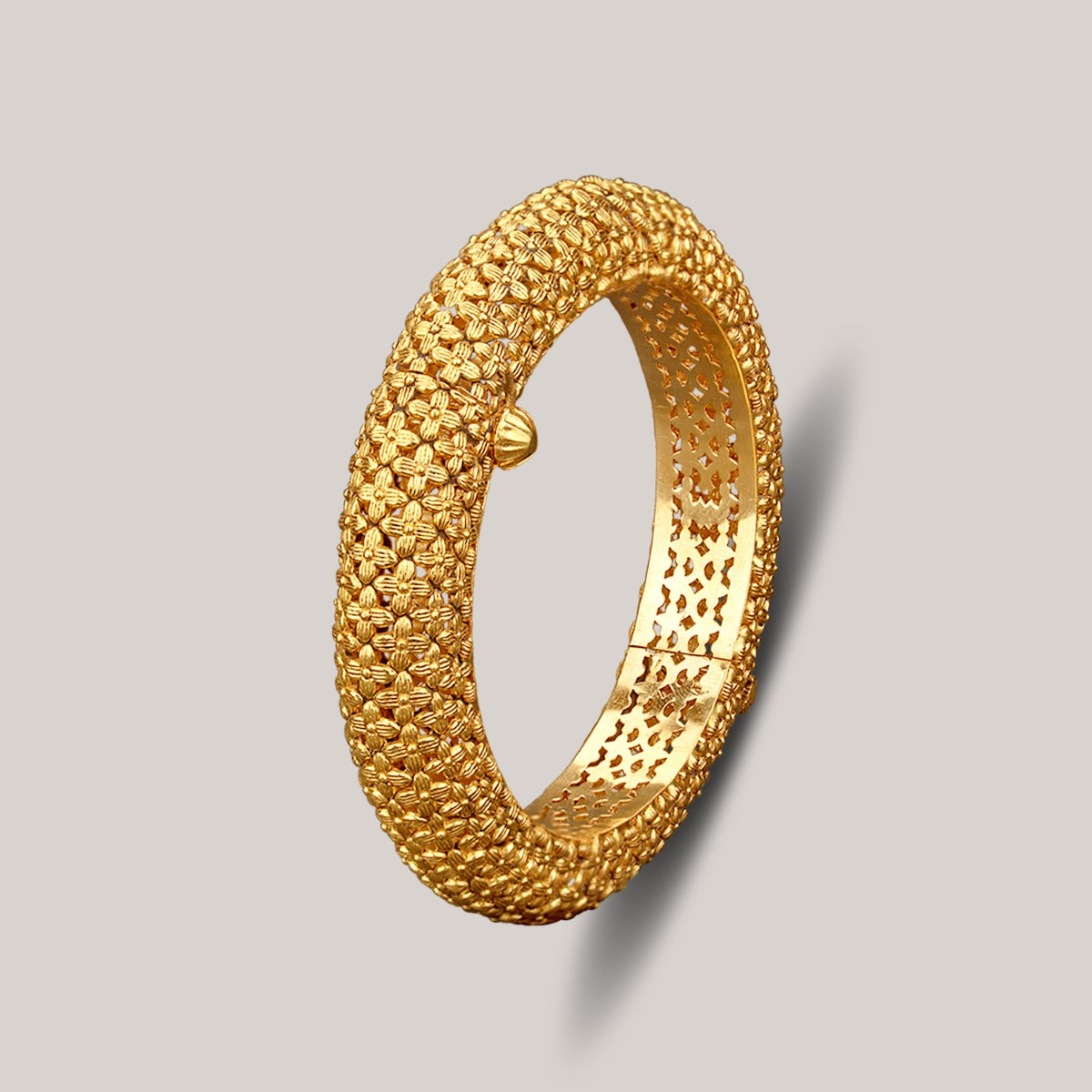 Traditional Stacked Flower Bangle
