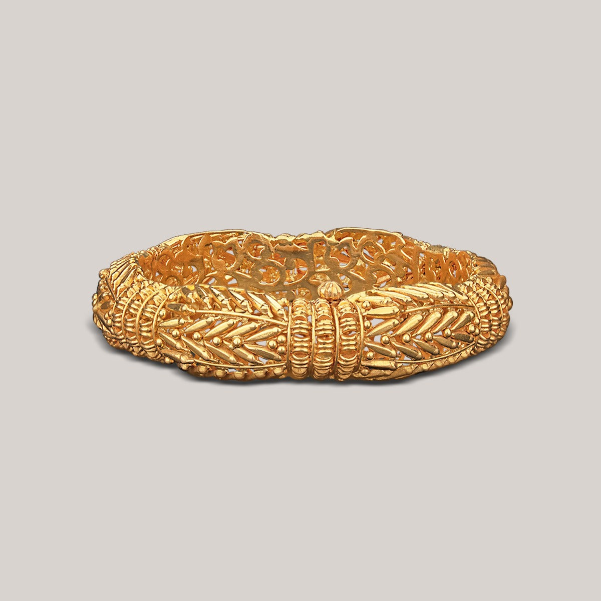 Curvilinear Gold Bangle