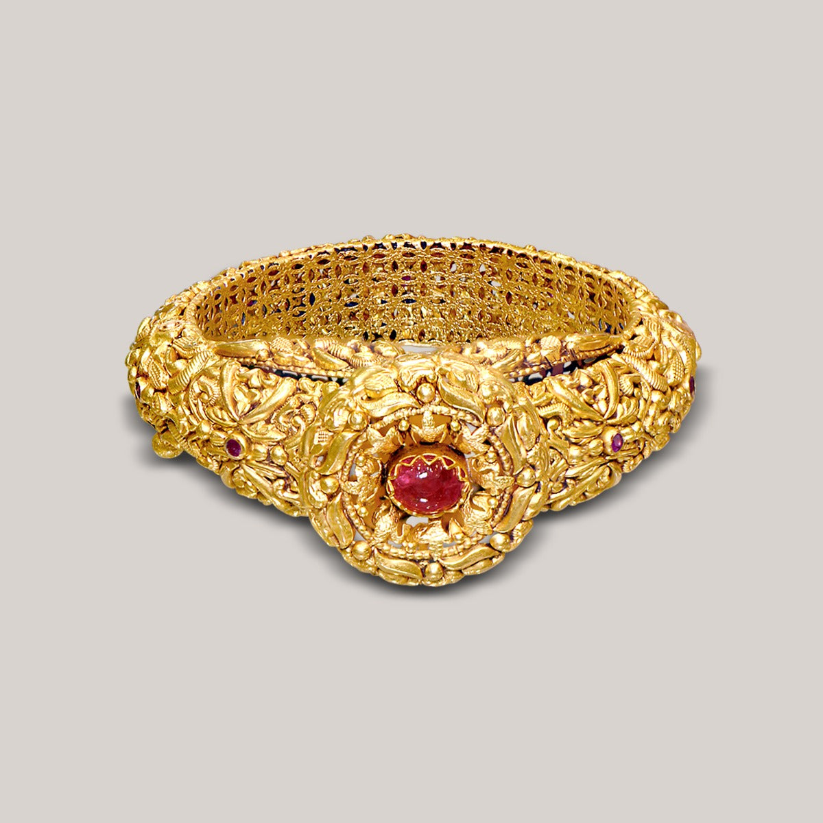 Traditional Gold Red Dot Bangle