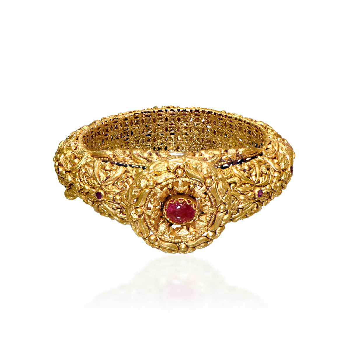 Traditional Gold Red Dot Bangle