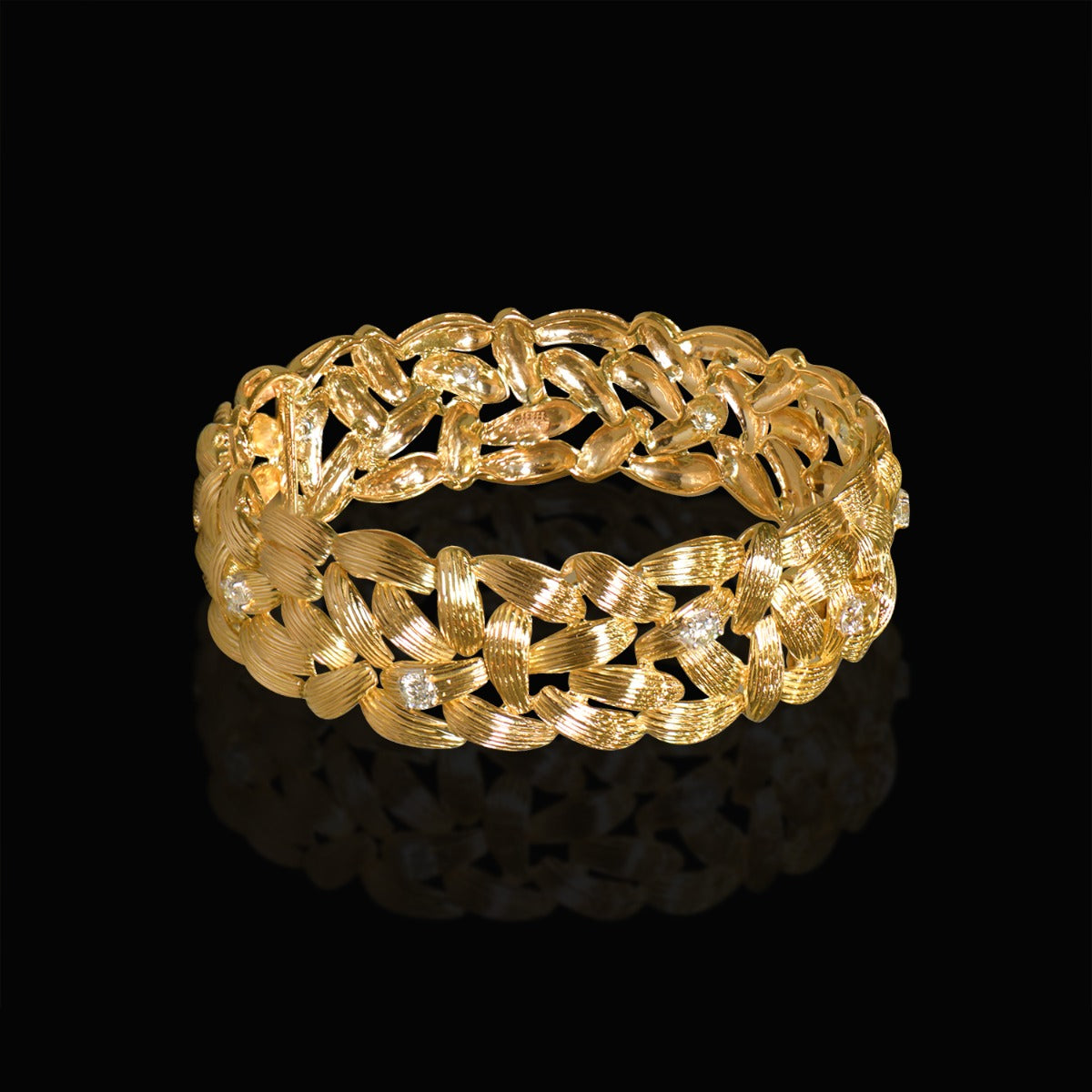 Crisscross Diamond Bangle