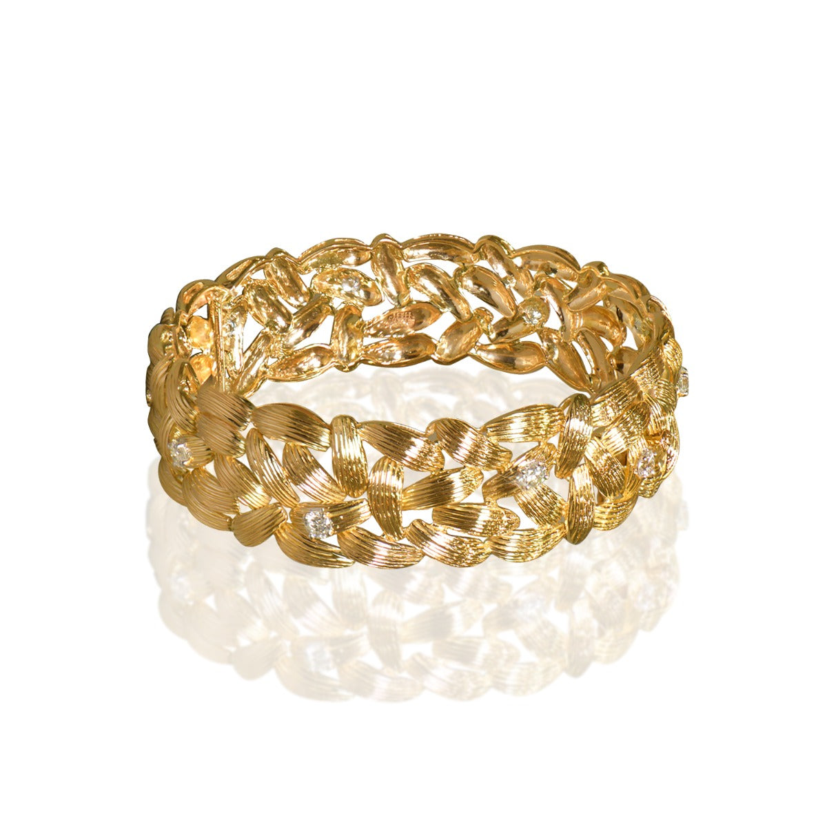 Crisscross Diamond Bangle