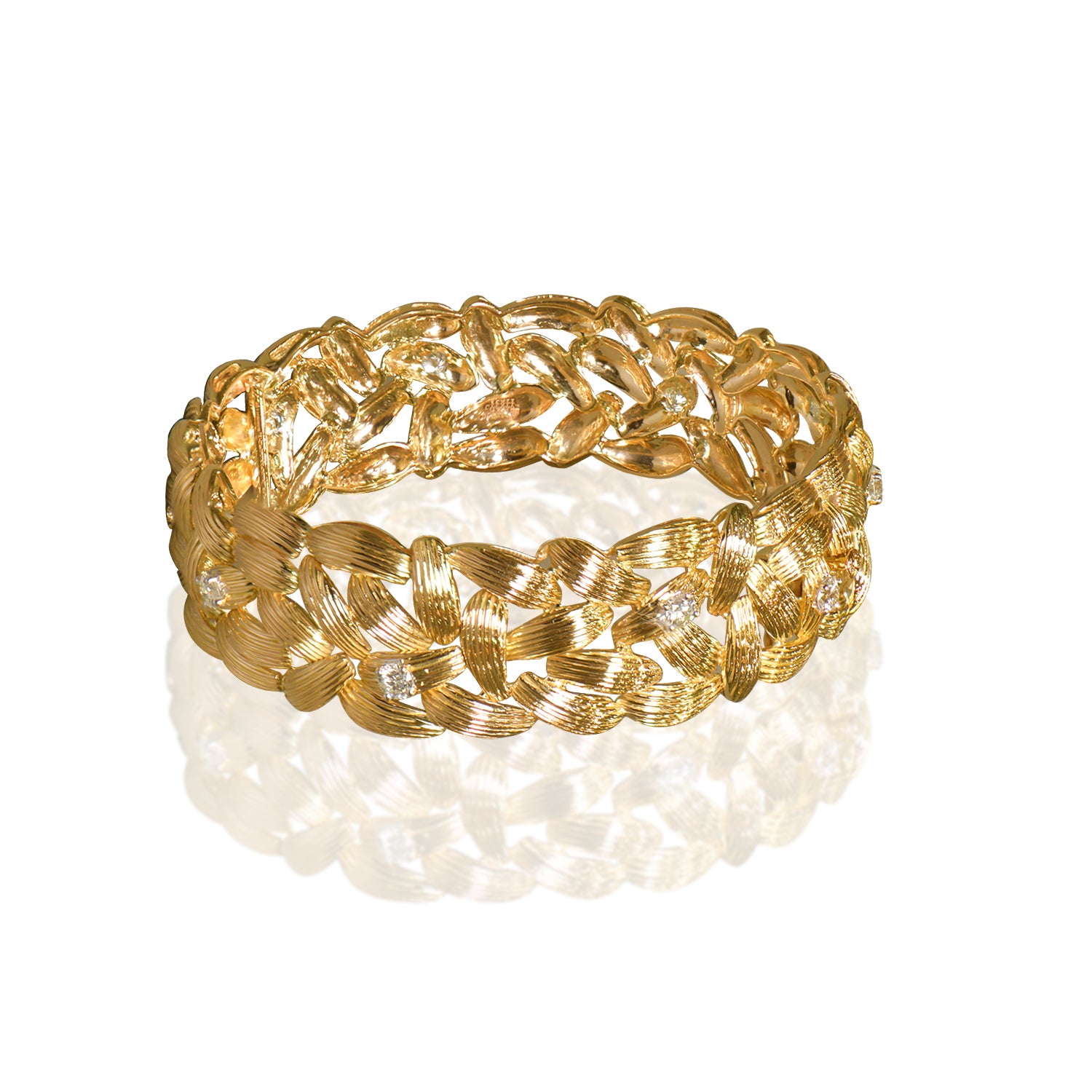 Crisscross Diamond Bangle