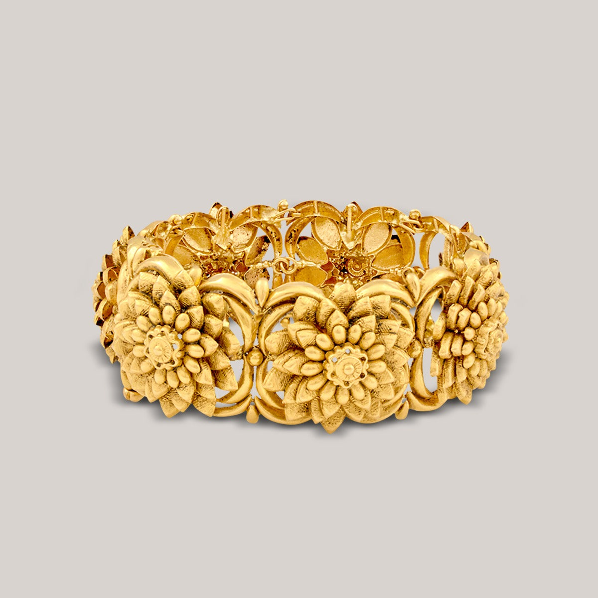 Signature Floral Gold Bangle