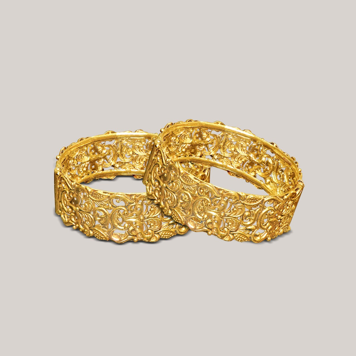 Shruby Lillies Gold Bangle Set