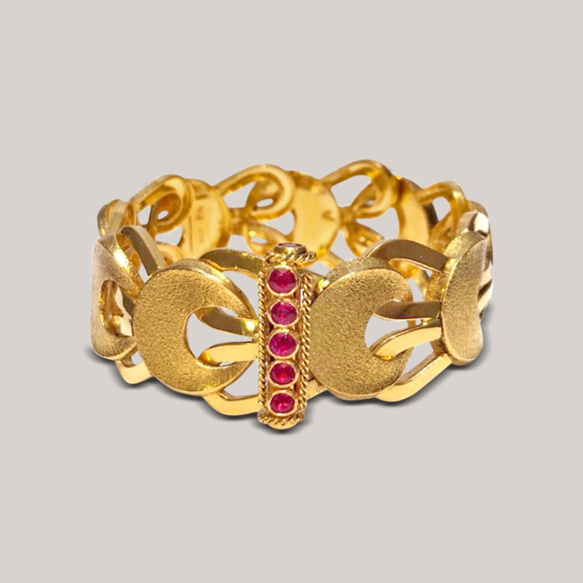 Braid Cluster Gold Bracelet