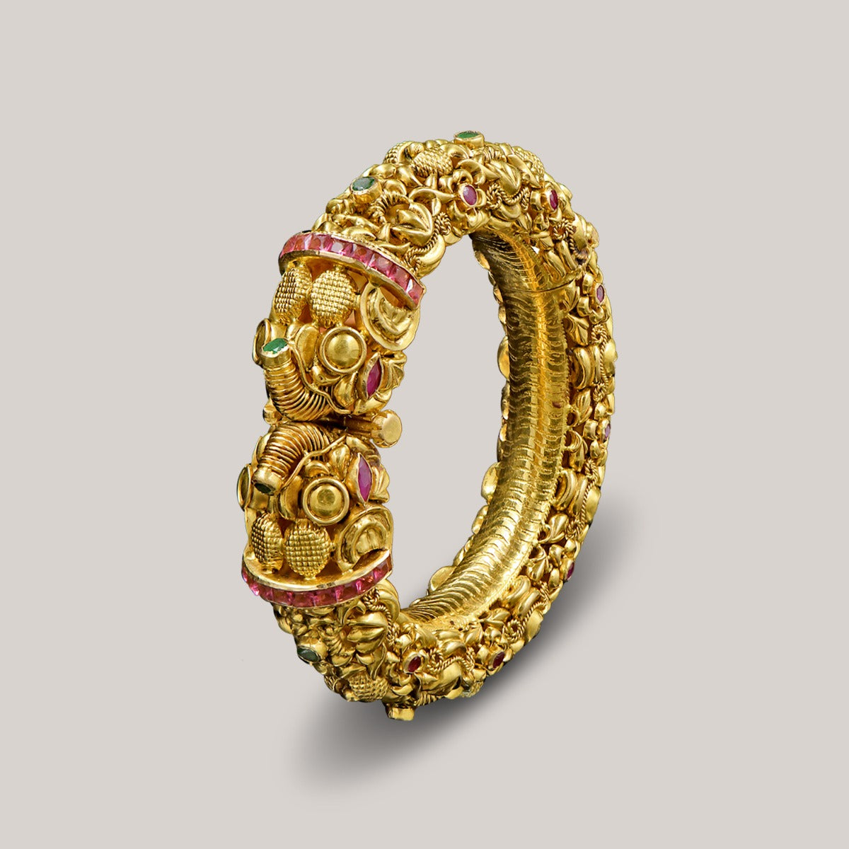 Royal Red Elephant Gold Bangle
