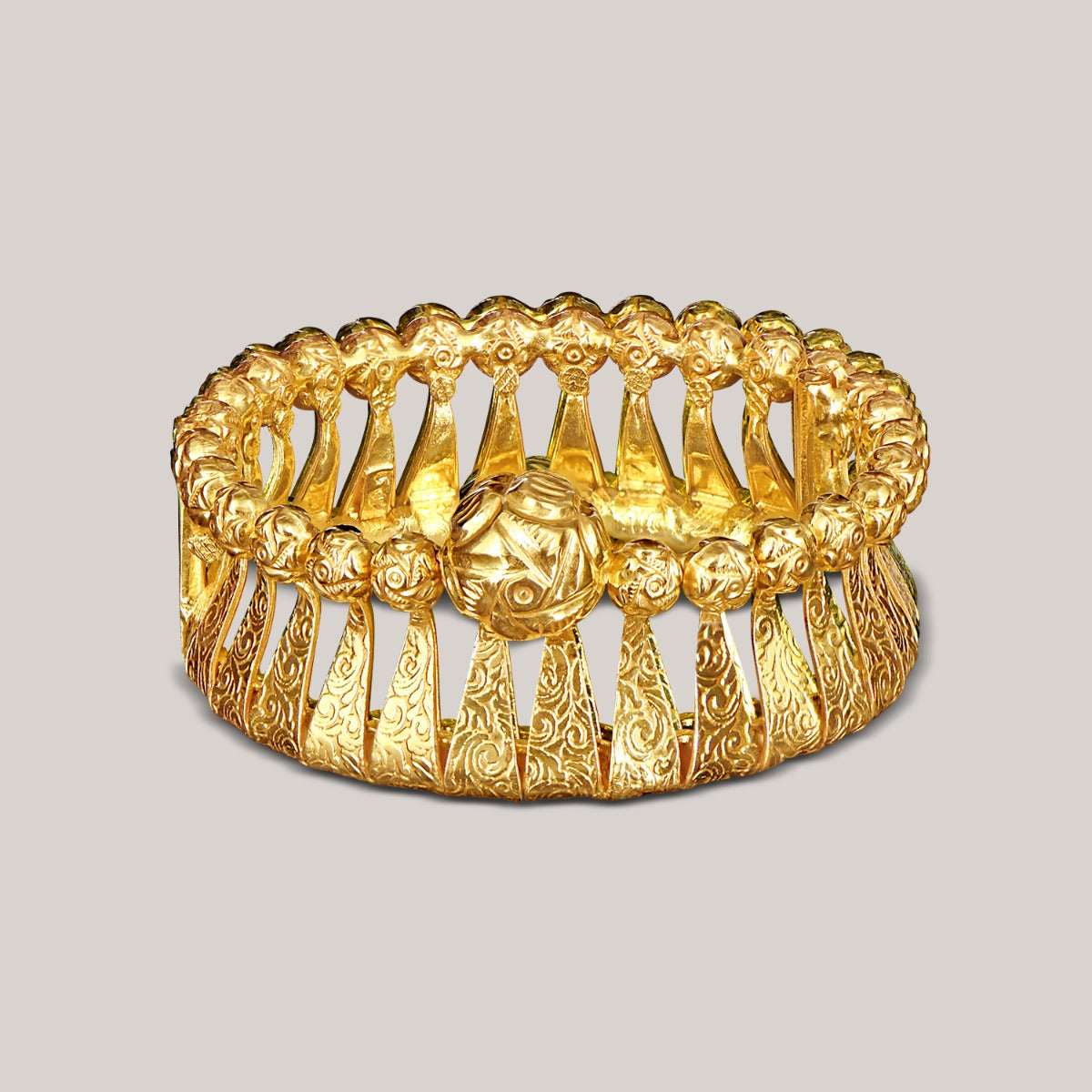 Unique Gold Ball Bangle