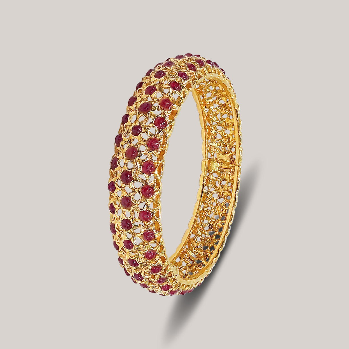 Rubies Sparkingly Gold Bangle