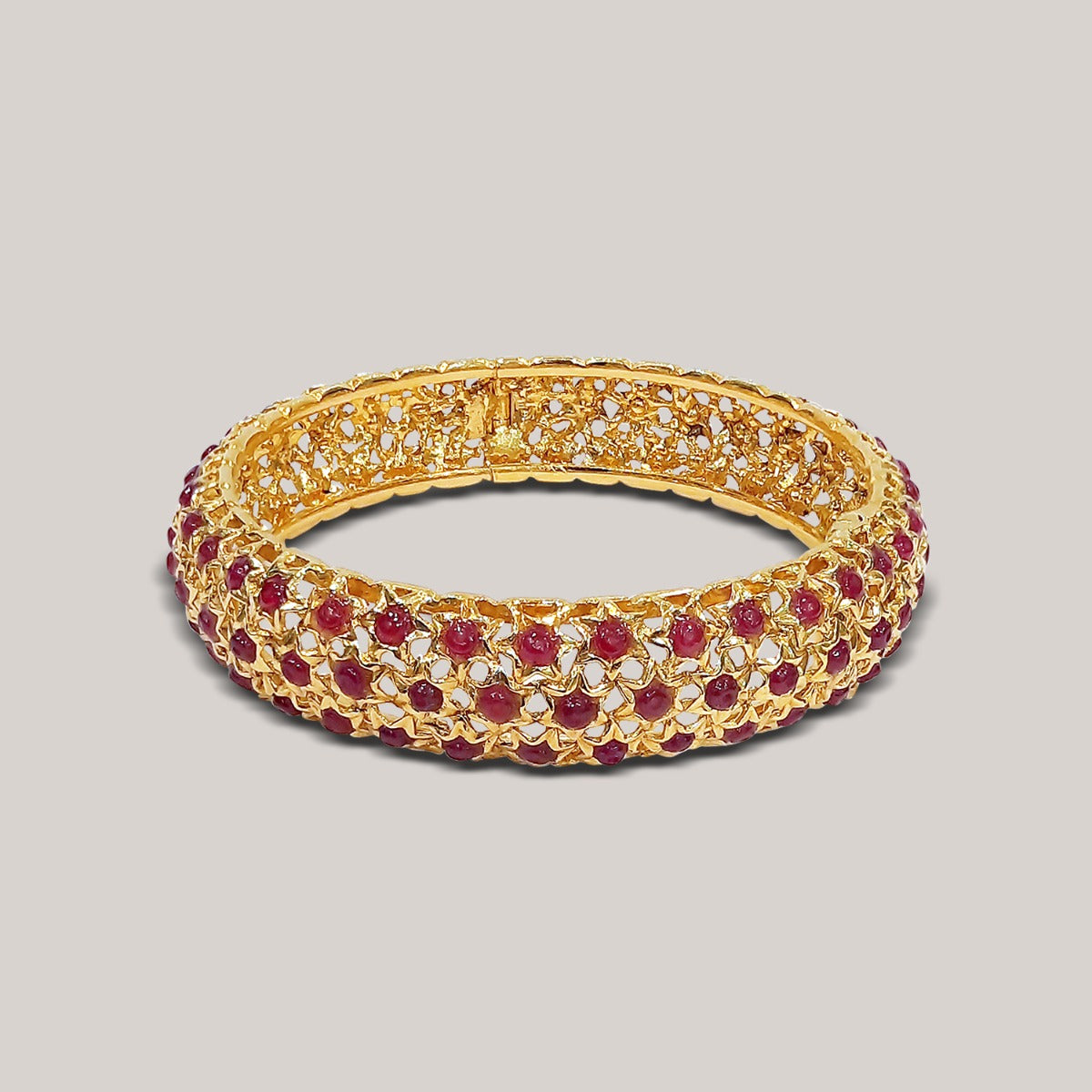 Rubies Sparkingly Gold Bangle