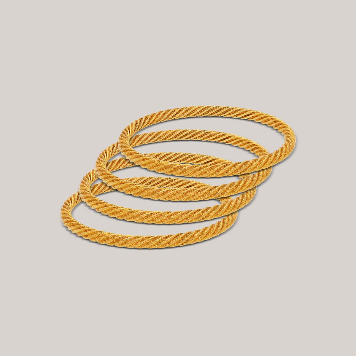 Twirl Gold Bangle Set