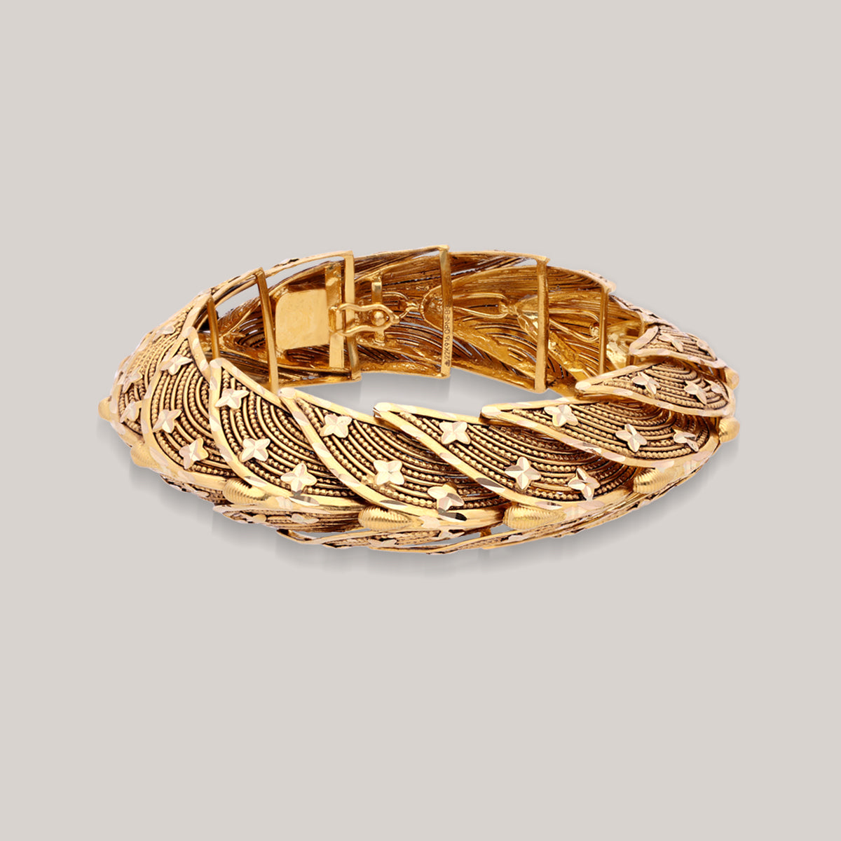 Starry Night Twisted Gold Bangle