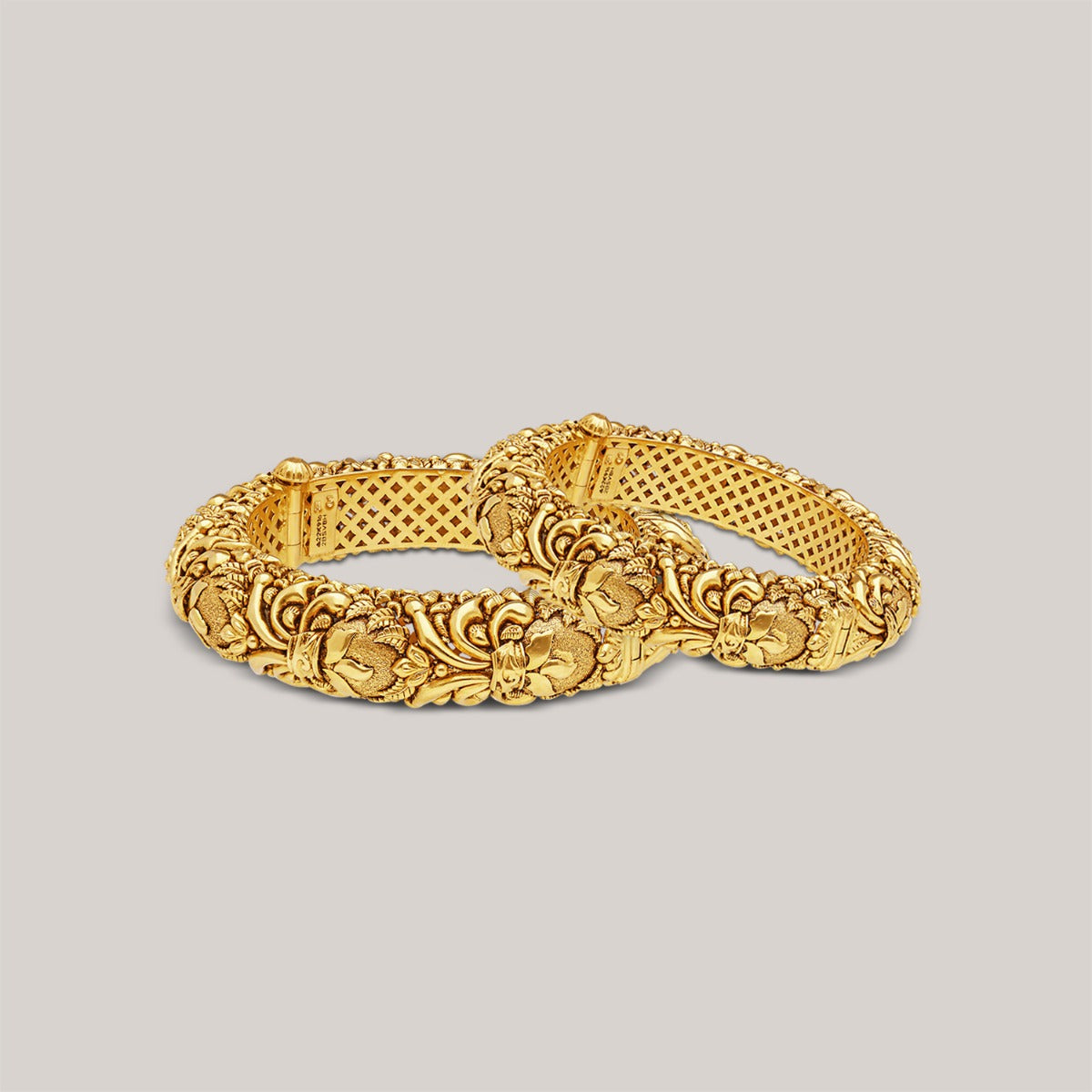 Mystical Floral Gold Bangle Set