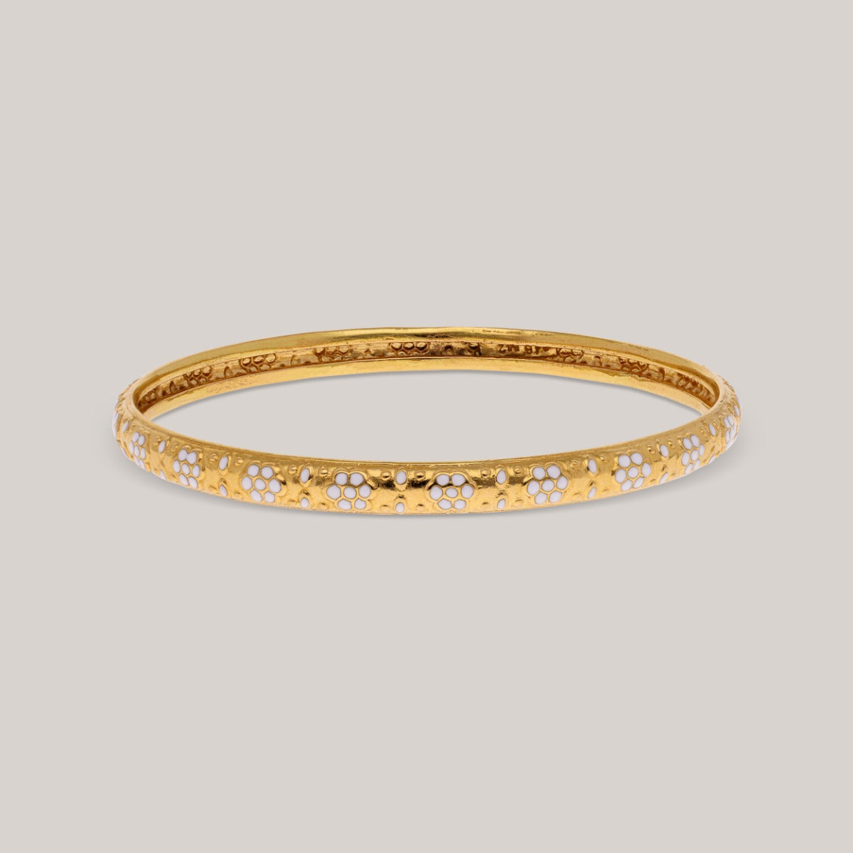Floral Whisper Gold Bangle