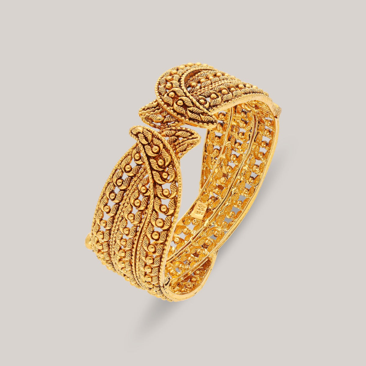 Intricate Weave Gold Bangle