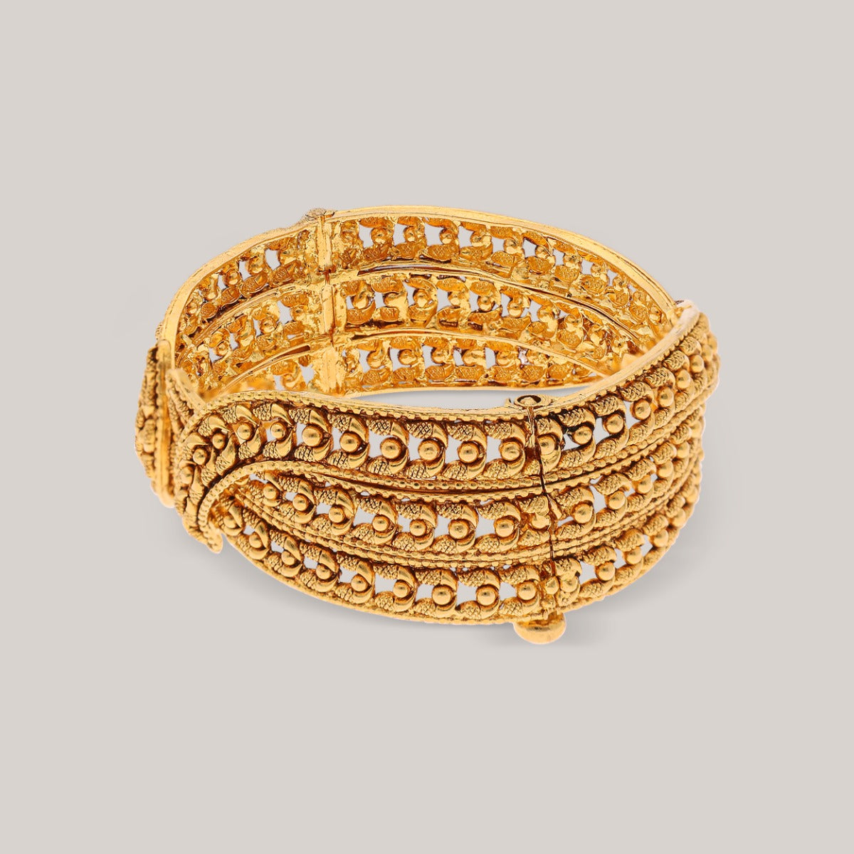 Intricate Weave Gold Bangle