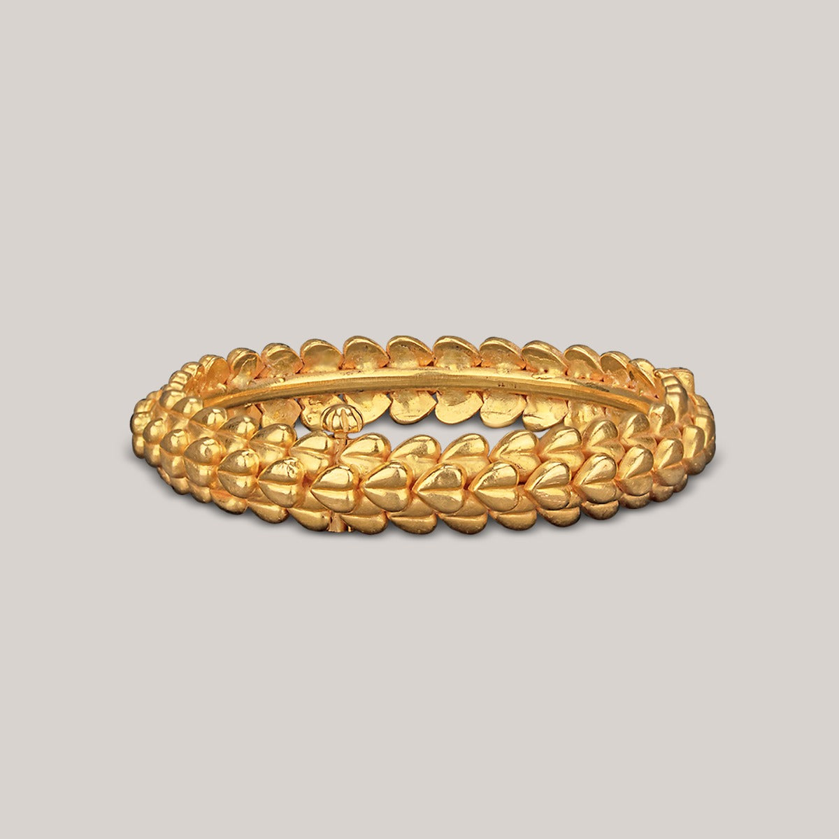 Hearts Lined Up Gold Bangle