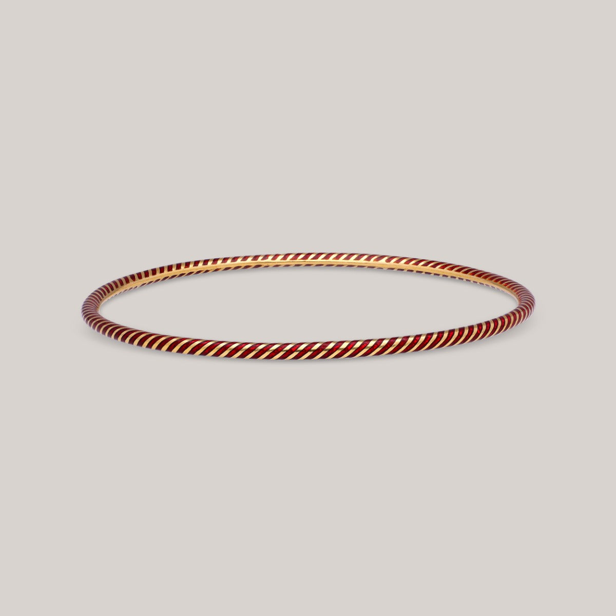 Crimson Twist Gold Bangle Set