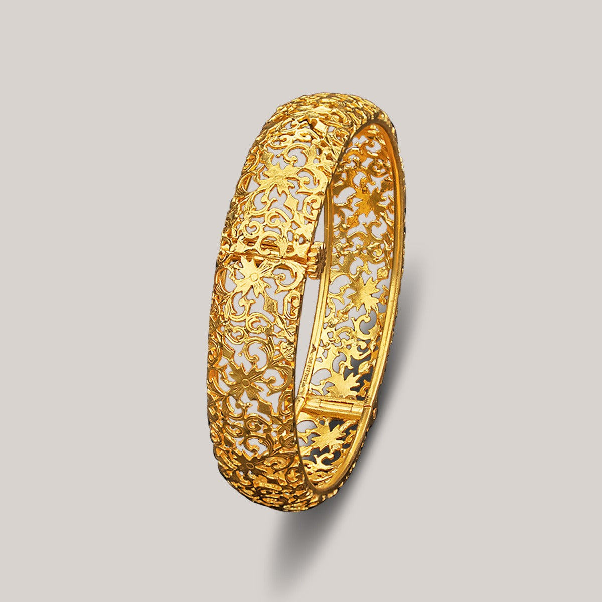 Gothic Filigree Gold Bangle