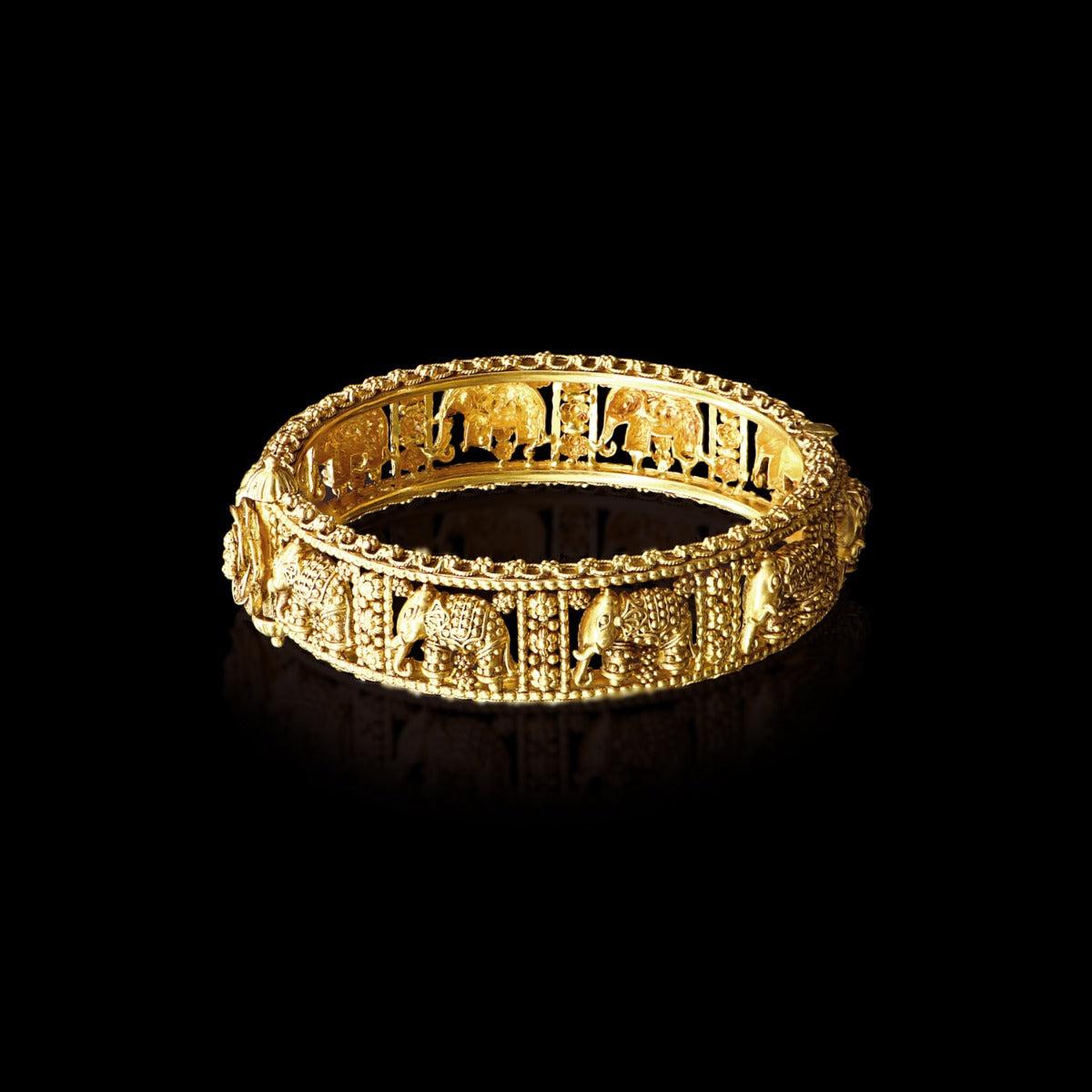 Elephant Gold Bangle