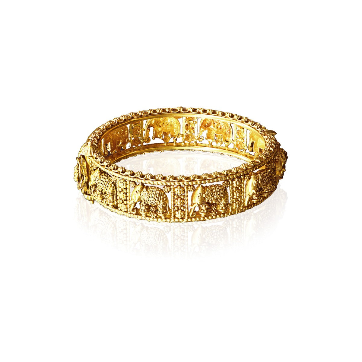 Elephant Gold Bangle