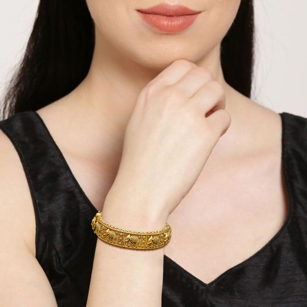 Elephant Gold Bangle