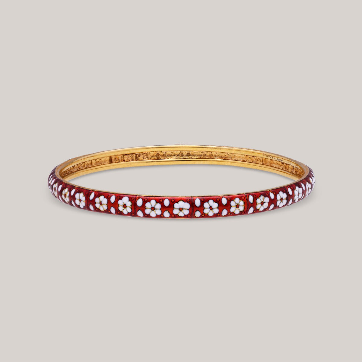 Vermillion Vine Gold Bangle