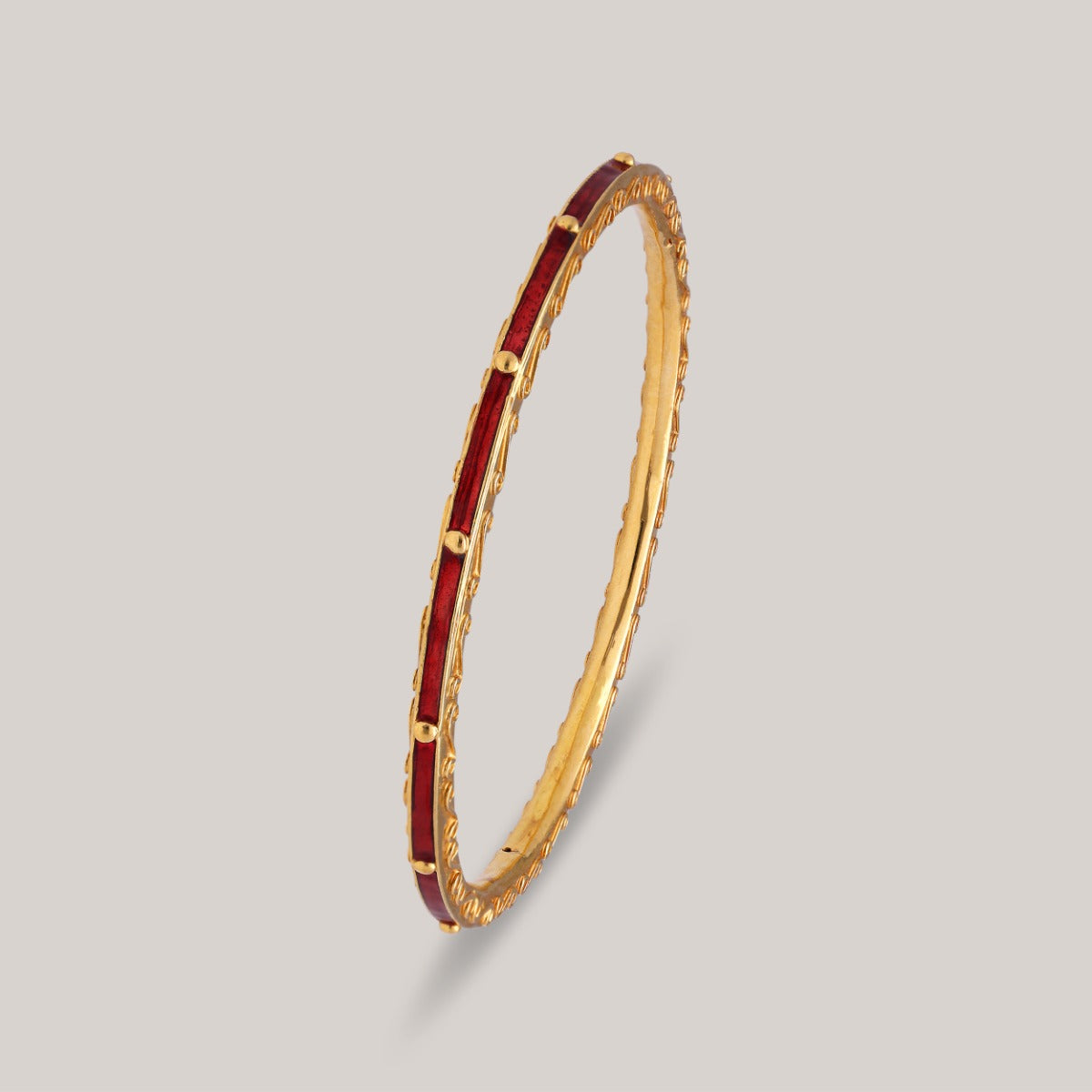 Scarlet Elegance Gold Bangle