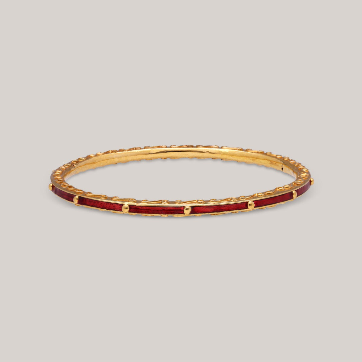 Scarlet Elegance Gold Bangle