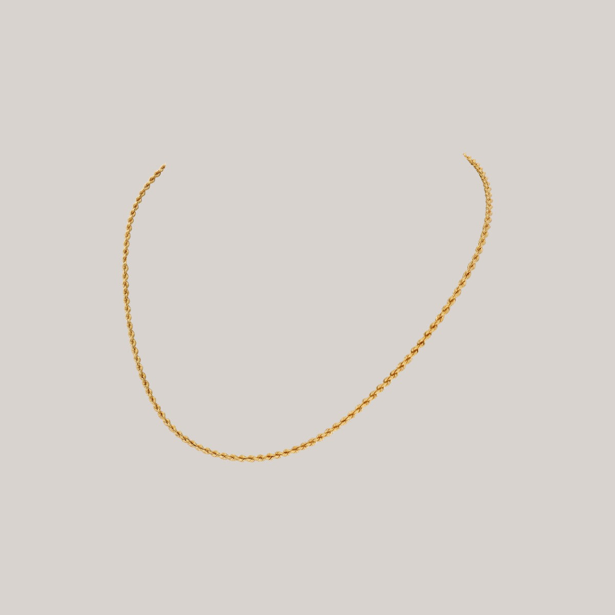 Rope Chain Gold Necklace