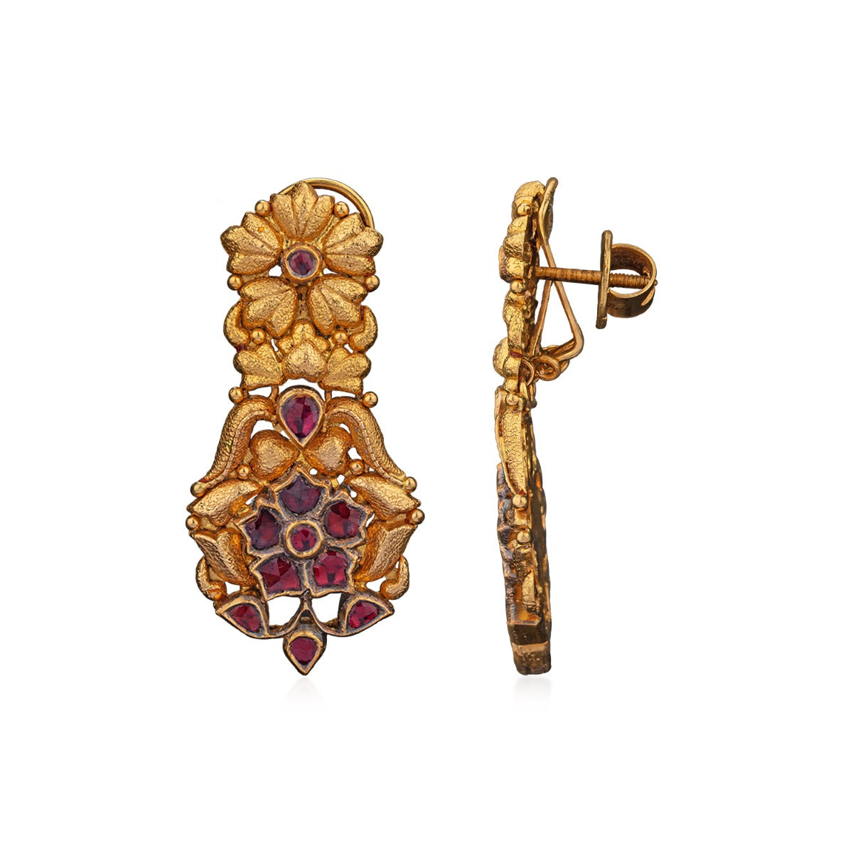 Captivating Floral Gold Earrings