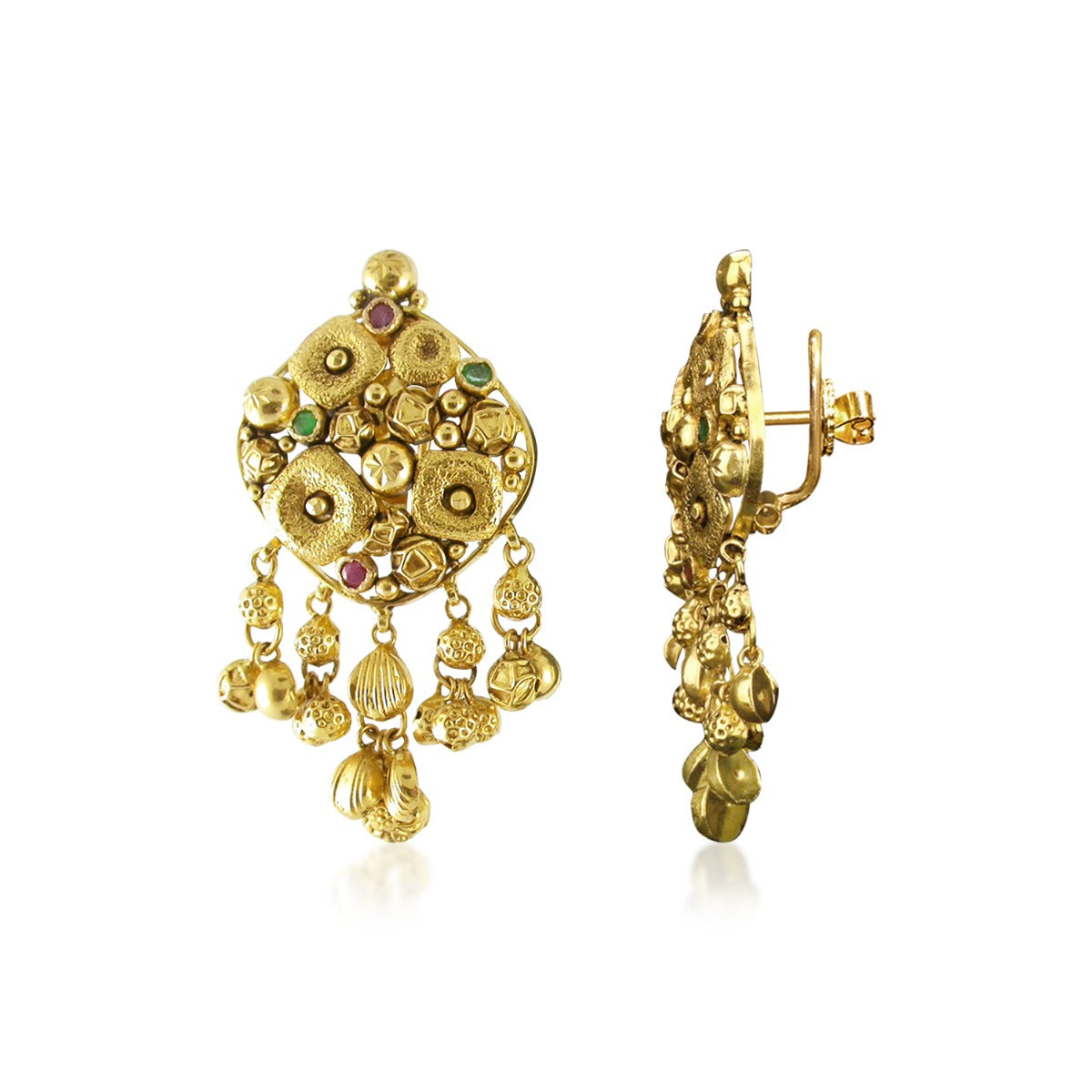 Tritone Gold Earrings